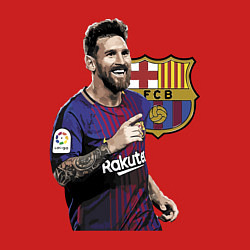 Свитшот хлопковый мужской Lionel Messi Barcelona Argentina, цвет: красный — фото 2