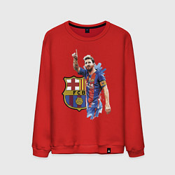 Свитшот хлопковый мужской Lionel Messi Barcelona Argentina!, цвет: красный