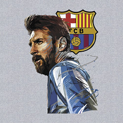 Свитшот хлопковый мужской Lionel Messi Barcelona Argentina Striker, цвет: меланж — фото 2