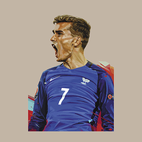 Мужской свитшот Antoine Griezmann / Миндальный – фото 3