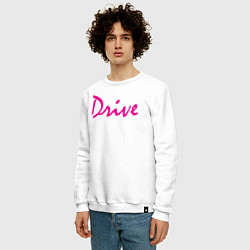 Свитшот хлопковый мужской DRIVE, цвет: белый — фото 2