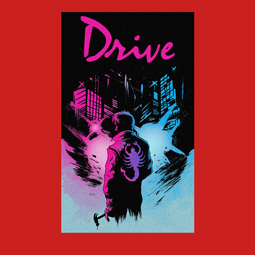 Мужской свитшот DRIVE фильм / Красный – фото 3