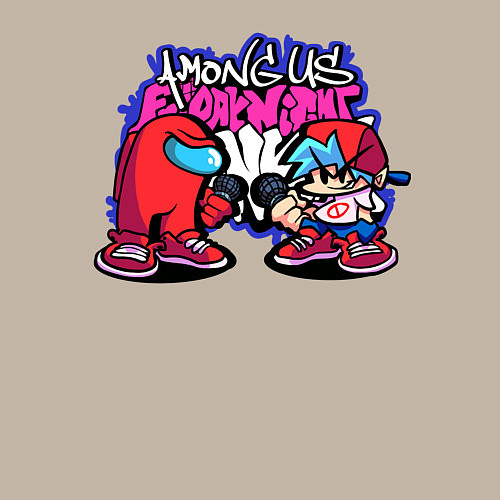 Мужской свитшот FNF and Among Us / Миндальный – фото 3