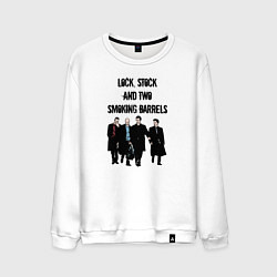 Свитшот хлопковый мужской Карты деньги два ствола, цвет: белый