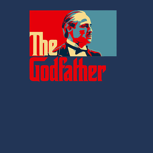 Мужской свитшот Godfather logo / Тёмно-синий – фото 3