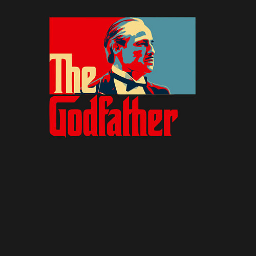 Мужской свитшот Godfather logo / Черный – фото 3