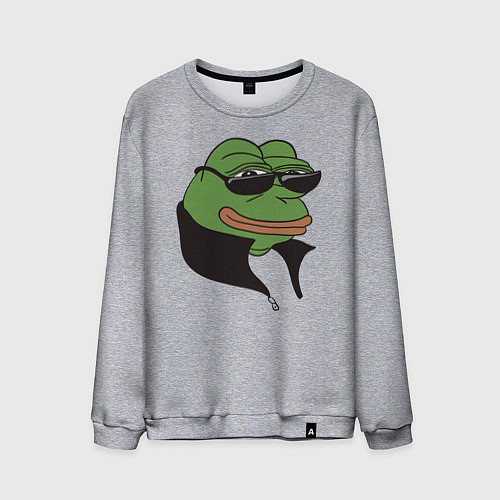 Мужской свитшот Лягушонок Пепе / Меланж – фото 1