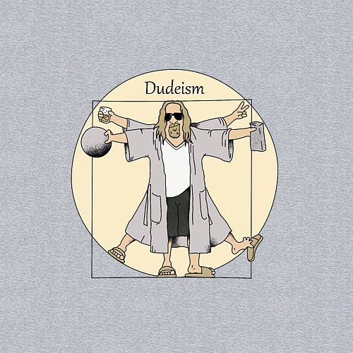 Мужской свитшот DUDEISM Большой Лебовский / Меланж – фото 3