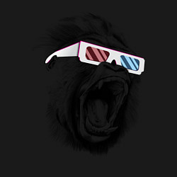 Свитшот хлопковый мужской Дикая горилла, цвет: черный — фото 2