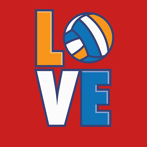 Мужской свитшот Love Volleyball / Красный – фото 3