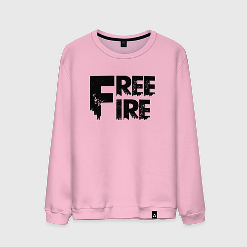 Мужской свитшот Free Fire big logo / Светло-розовый – фото 1