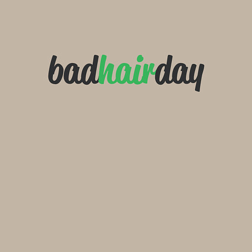 Мужской свитшот BadHairDay / Миндальный – фото 3