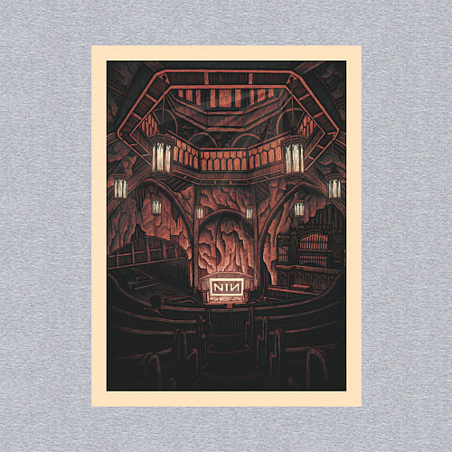 Мужской свитшот Концерт NIN / Меланж – фото 3