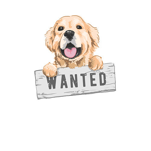 Мужской свитшот Dog Wanted / Белый – фото 3