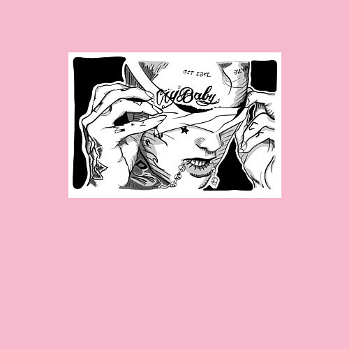 Мужской свитшот Cry Baby / Светло-розовый – фото 3
