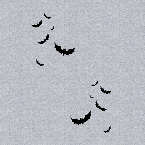 Мужской свитшот Летучие мыши / Меланж – фото 3