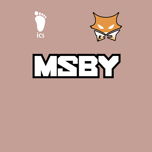 Мужской свитшот MSBY BLACK JACKALS / Пыльно-розовый – фото 3