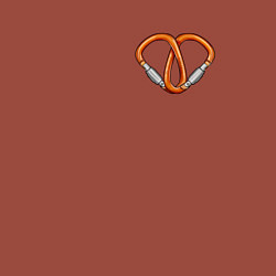 Свитшот хлопковый мужской Carabiners love, цвет: кирпичный — фото 2