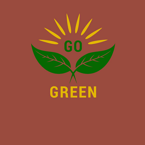 Мужской свитшот Go Green / Кирпичный – фото 3