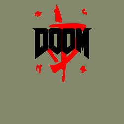 Свитшот хлопковый мужской DOOM 2 ЛОГО, цвет: авокадо — фото 2