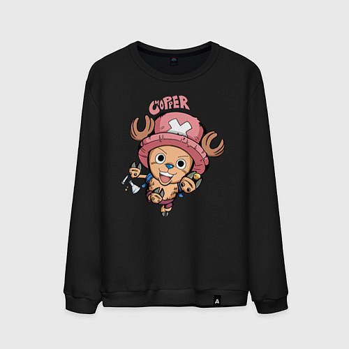 Мужской свитшот Тони Тони Чоппер One Piece / Черный – фото 1