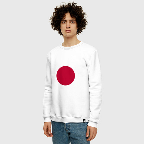 Мужской свитшот Япония Японский флаг / Белый – фото 3
