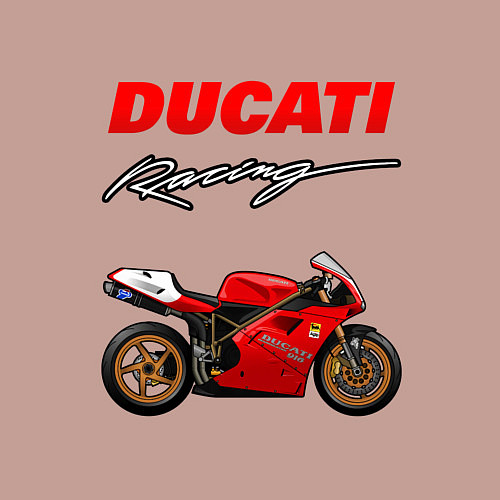 Мужской свитшот DUCATI ДУКАТИ MOTOSPORT / Пыльно-розовый – фото 3