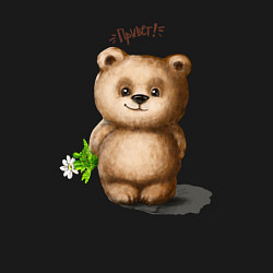 Свитшот хлопковый мужской Медведь, цвет: черный — фото 2