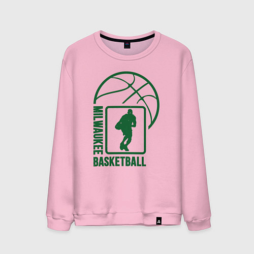 Мужской свитшот Milwaukee Basketball / Светло-розовый – фото 1