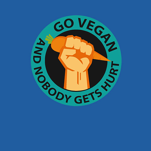 Мужской свитшот Go Vegan / Синий – фото 3