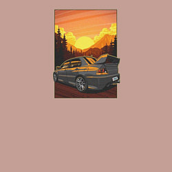 Свитшот хлопковый мужской Mitsubishi lancer VIII, цвет: пыльно-розовый — фото 2