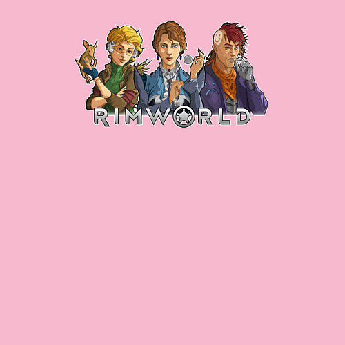 Мужской свитшот RimWorld персонажи / Светло-розовый – фото 3