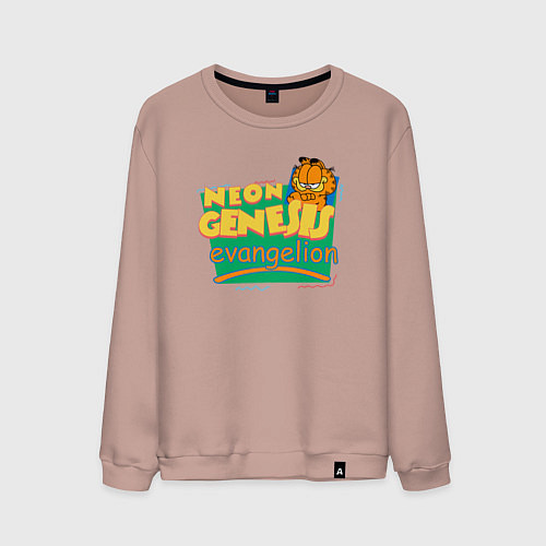Мужской свитшот GARFIELD GENESIS EVANGELION / Пыльно-розовый – фото 1