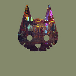 Свитшот хлопковый мужской Stray: City Cat, цвет: авокадо — фото 2