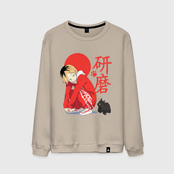 Мужской свитшот Кенма Козуме с котиком Haikyuu