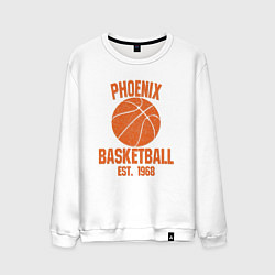 Свитшот хлопковый мужской Phoenix Basketball, цвет: белый