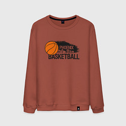 Свитшот хлопковый мужской Basketball Phoenix, цвет: кирпичный