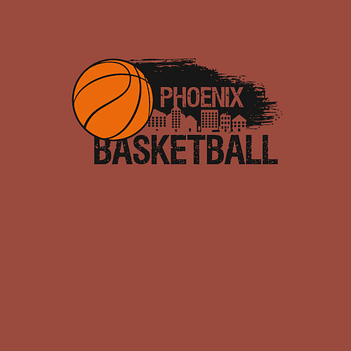 Мужской свитшот Basketball Phoenix / Кирпичный – фото 3