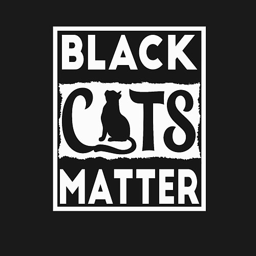 Мужской свитшот Black Cats Matter / Черный – фото 3