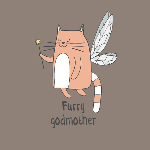 Мужской свитшот Пушистая крёстная / Утренний латте – фото 3