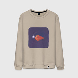 Свитшот хлопковый мужской Удильщик, цвет: миндальный