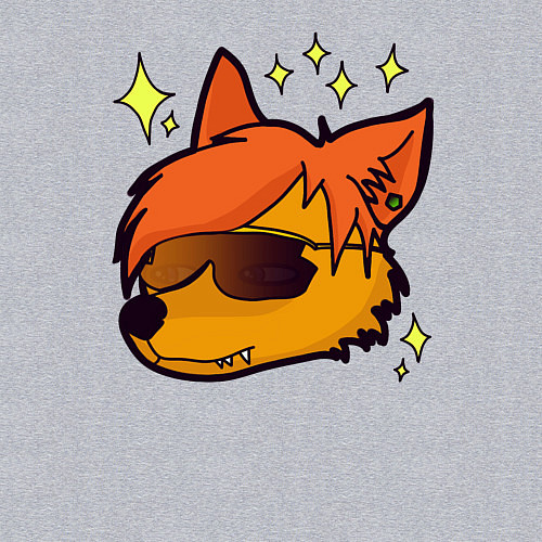Мужской свитшот Клёвый лис / Меланж – фото 3