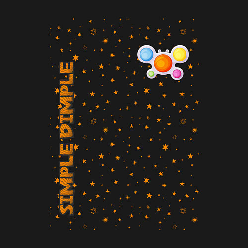 Мужской свитшот Simple Dimple - Space / Черный – фото 3