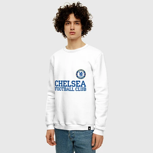 Мужской свитшот Chelsea FC: Blue / Белый – фото 3