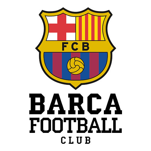 Мужской свитшот Barcelona Football Club / Белый – фото 3