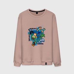 Мужской свитшот Майнкрафт Под водой