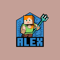 Свитшот хлопковый мужской Алекс и алмазный трезубец, цвет: пыльно-розовый — фото 2