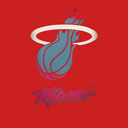 Свитшот хлопковый мужской Miami Heat, цвет: красный — фото 2