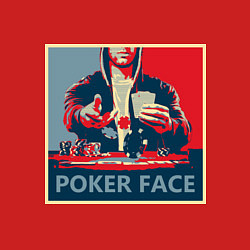 Свитшот хлопковый мужской Poker face, цвет: красный — фото 2