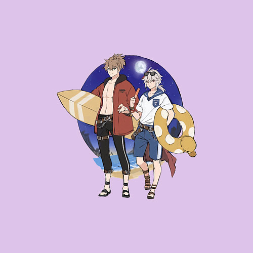 Мужской свитшот Парни на пляже / Лаванда – фото 3